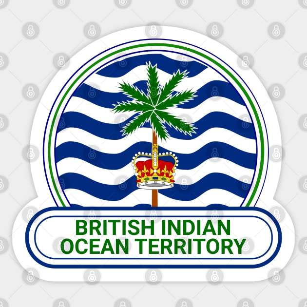 British Indian Ocean Territory Country Badge - British Indian Ocean Territory Flag Sticker by Yesteeyear